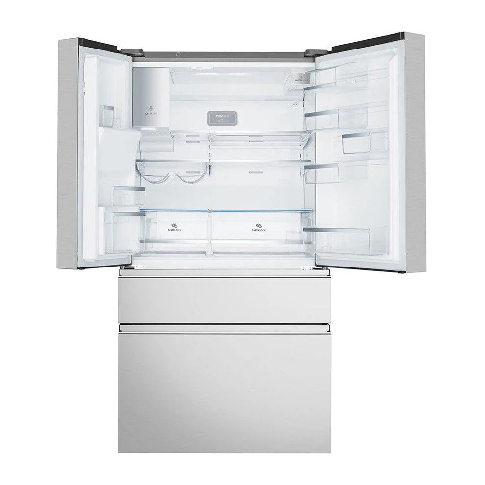 Electrolux 609L Silver French door fridge with water and ice dispenser - Factory Second